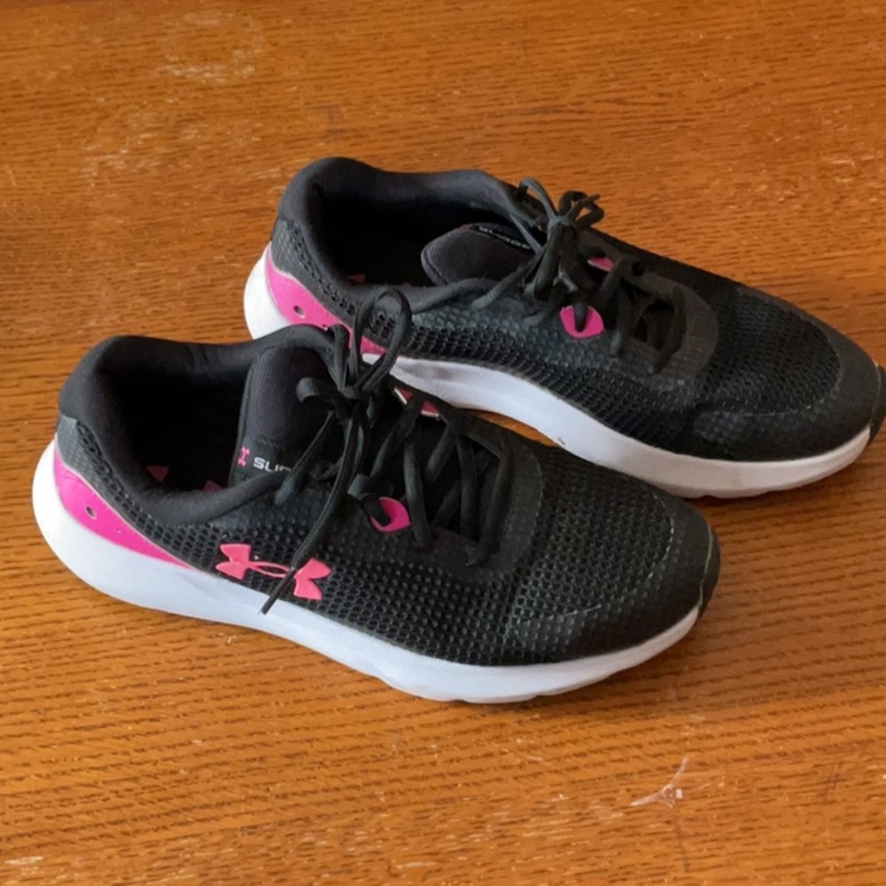 Under Armour Black and Pink Sneakers